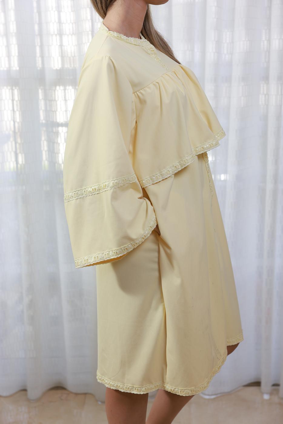 SmartHide Bata de Lactancia de Algodón Amarillo Mantequilla - Maternidad - Image 3