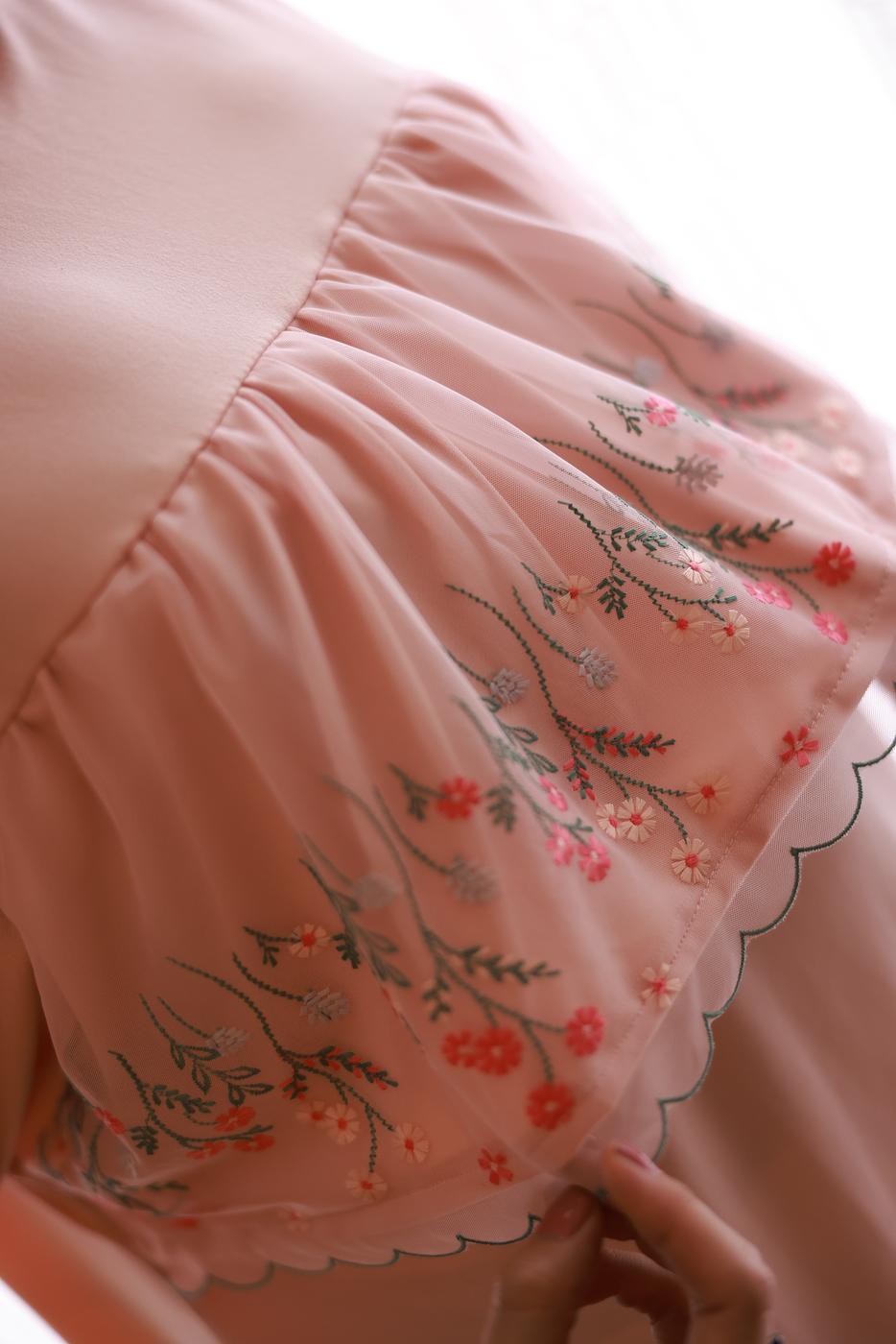 Freedom Access Maternity & Lactation Gown - Blossom Pink - Image 6