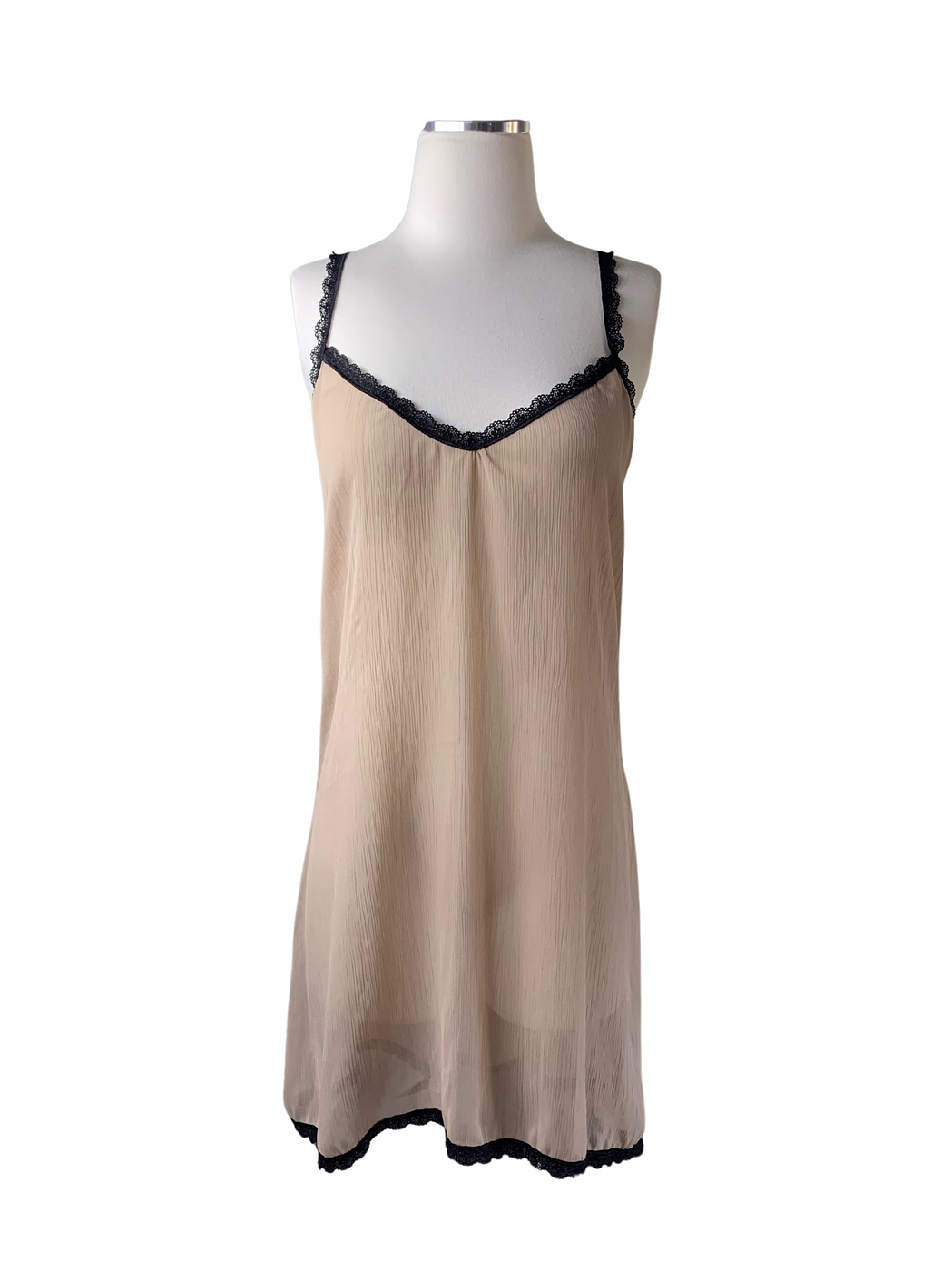 Nude & Black See Through Slip - Image 3