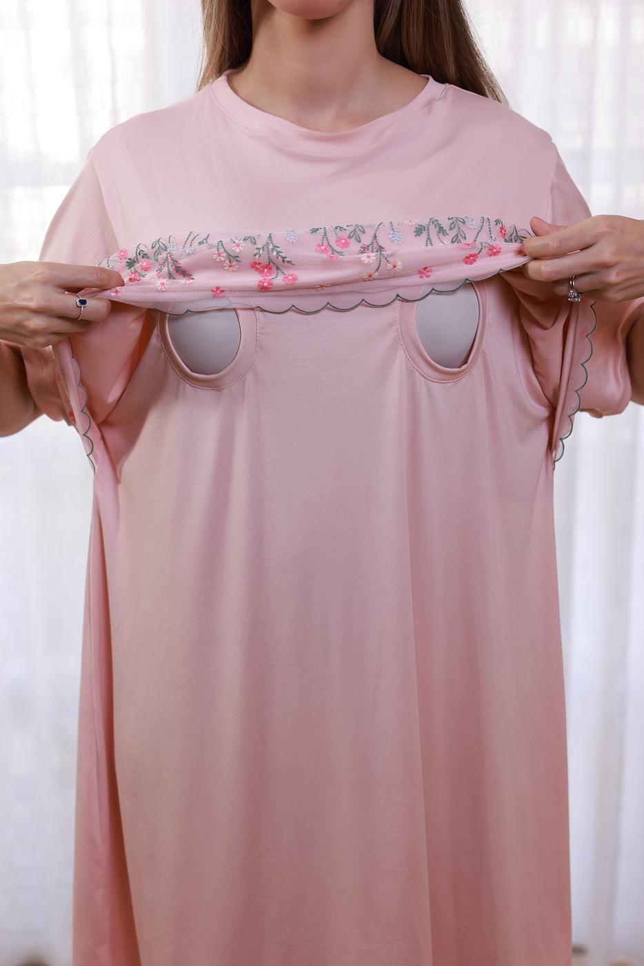 Freedom Access Maternity & Lactation Gown - Blossom Pink - Image 2