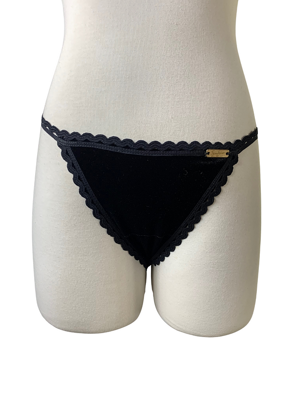 Black Infinite Velvet Panty