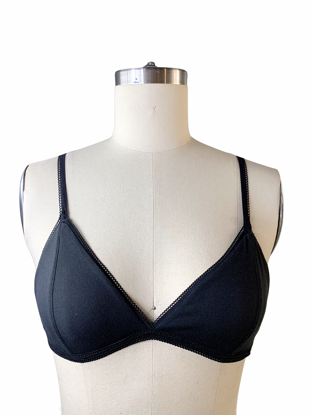 Bralette de Algodón Básico Negro