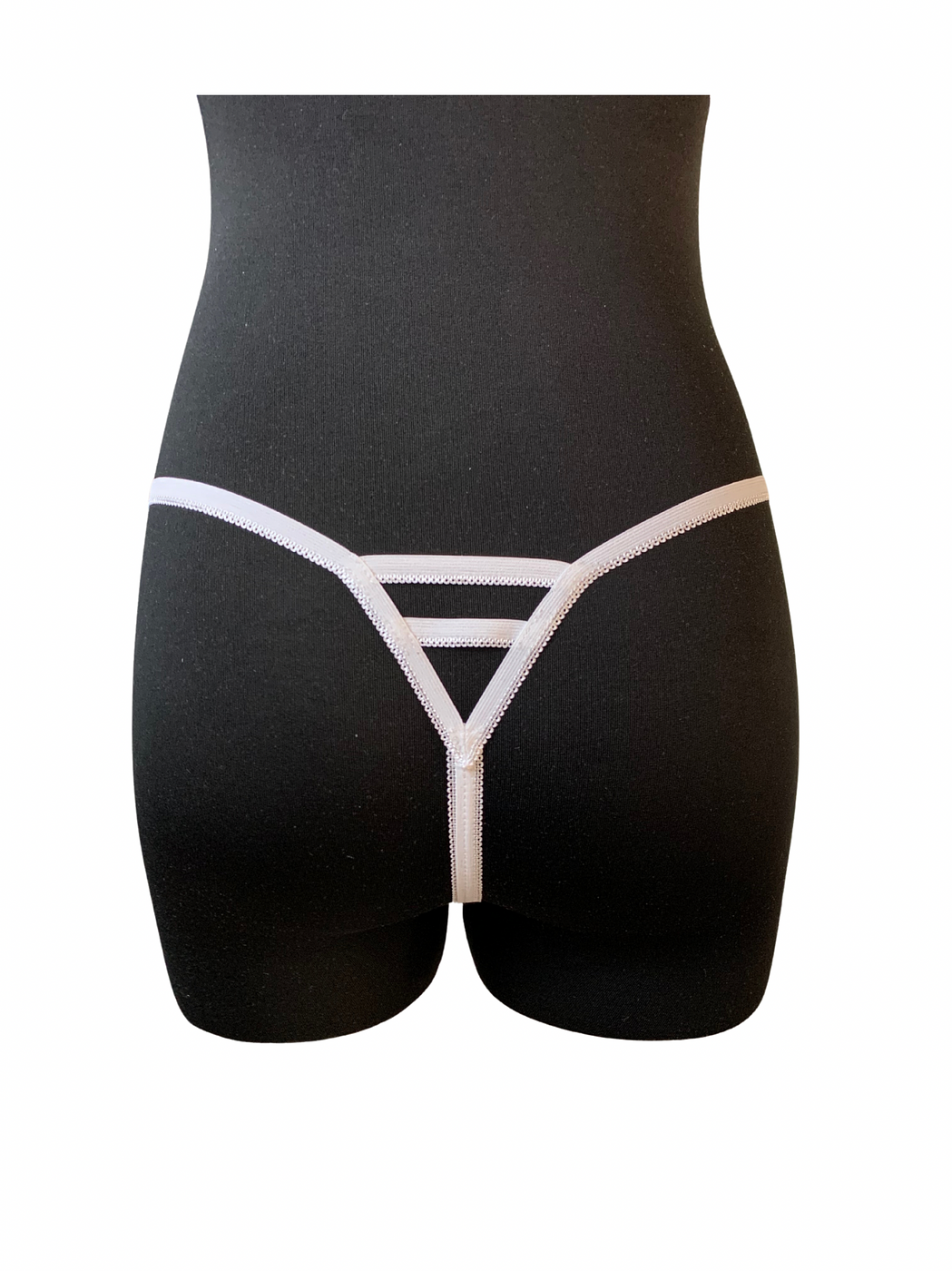 Asymmetrical White Thong - Image 2