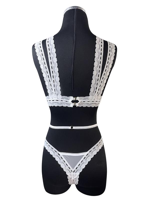 Seraphina Guipure White Lingerie Set