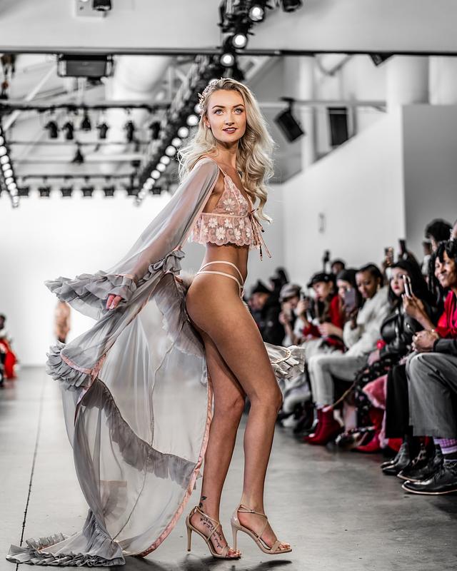 Ruffled Dream Peach Lingerie Set