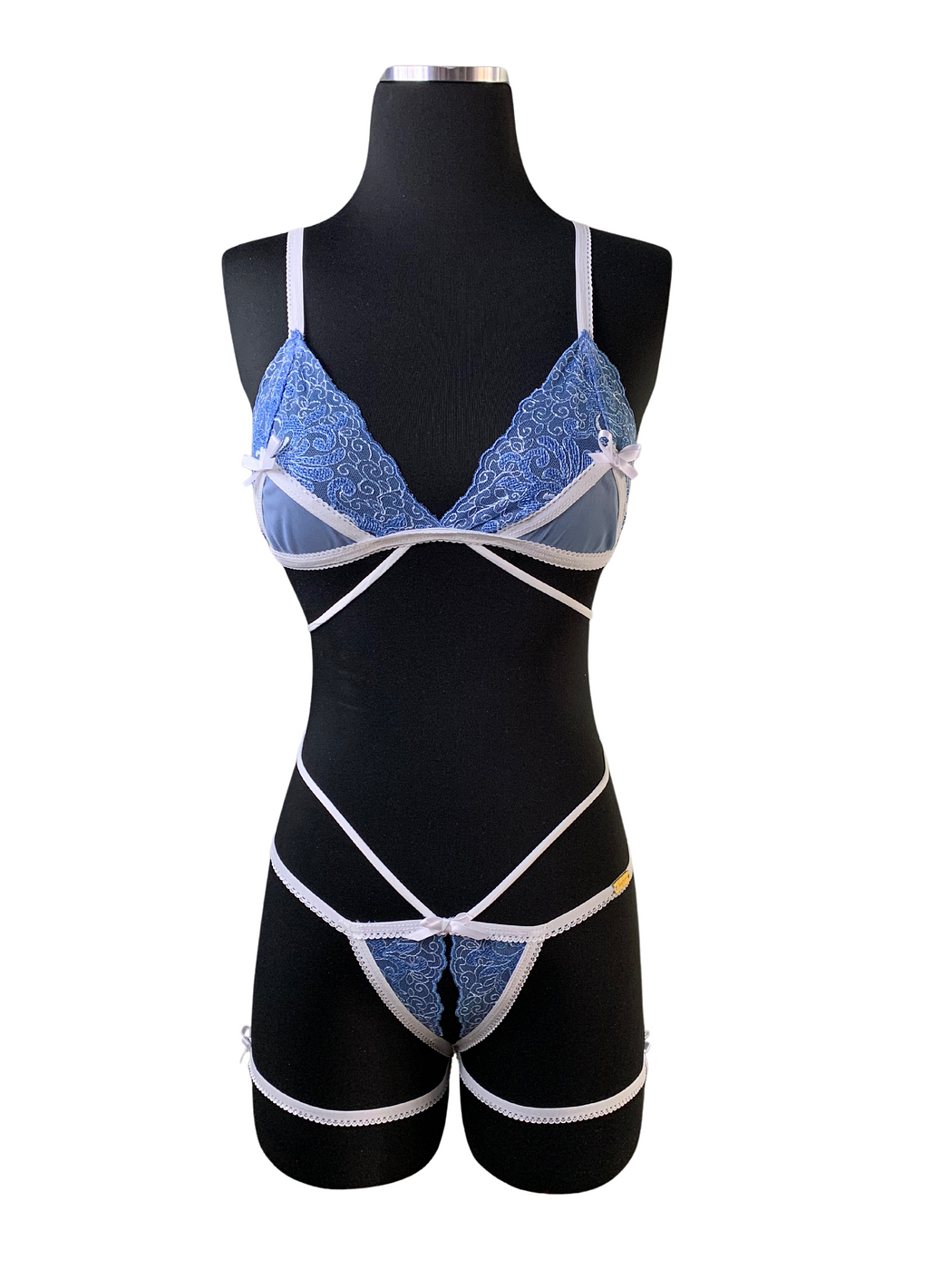 Blue Affair Crotchless Set