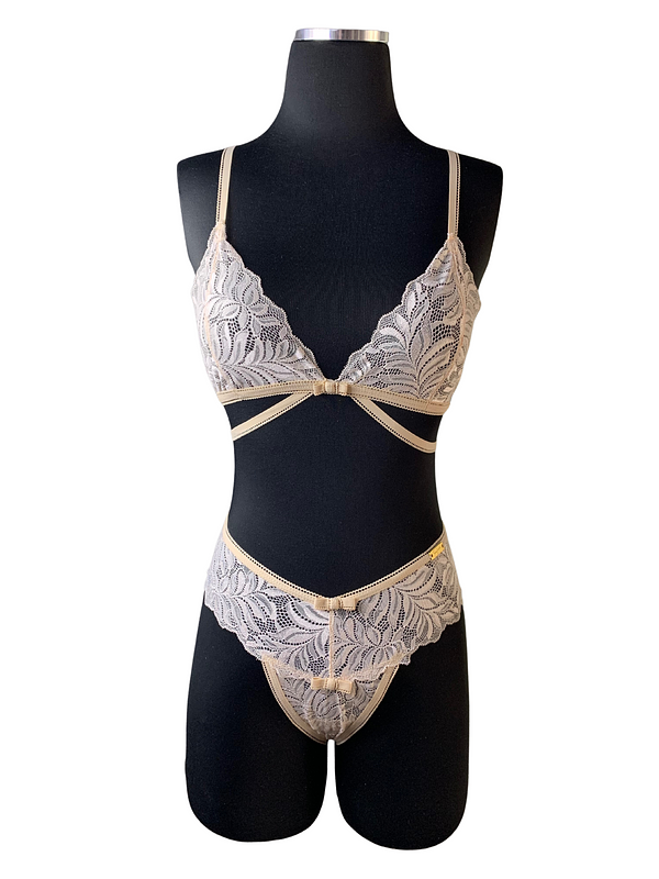 Chicness On Point Nude Lingerie Set