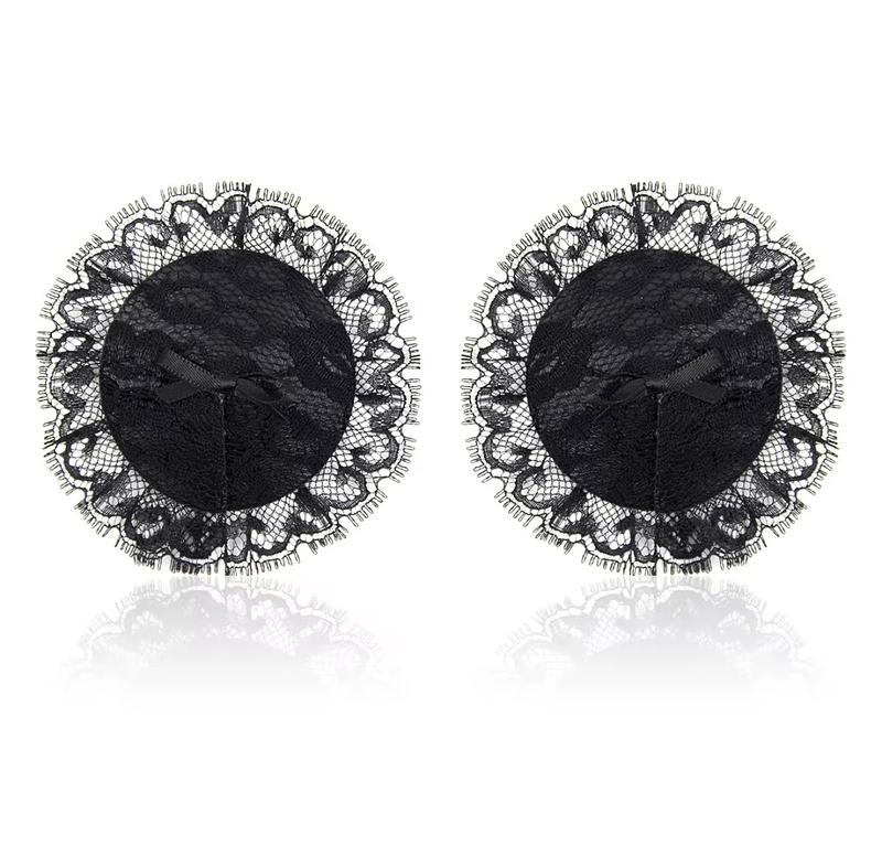 Reusable Feminine Lace  Black Pasties